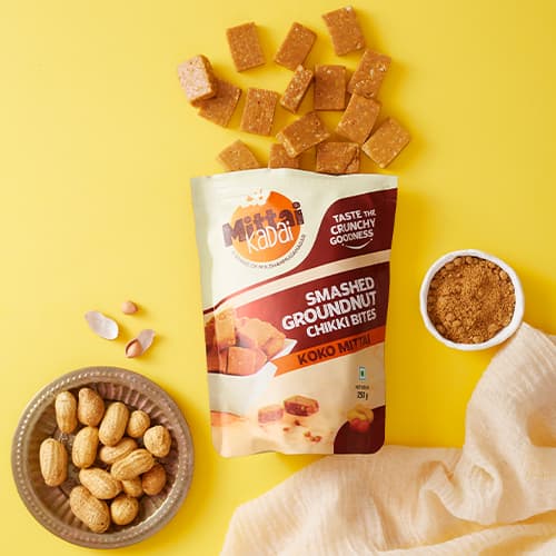 Smashed Peanut Chikki Bites - 250g